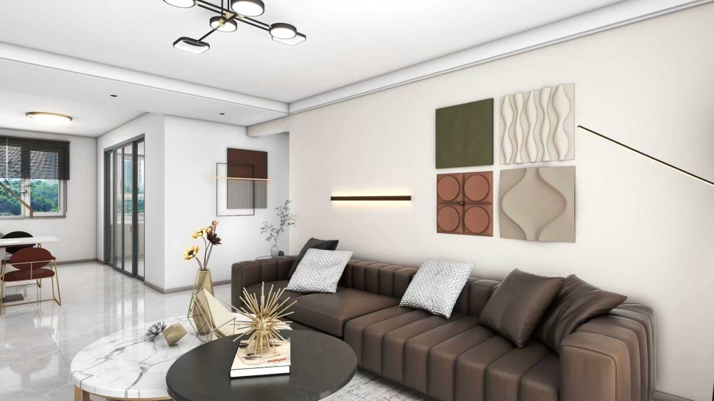 亿儒园110平现代轻奢风装修案例图