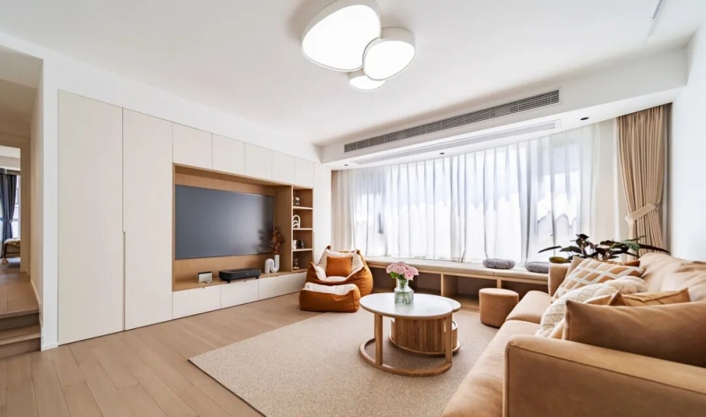 浅水湾126㎡原木风设计案例