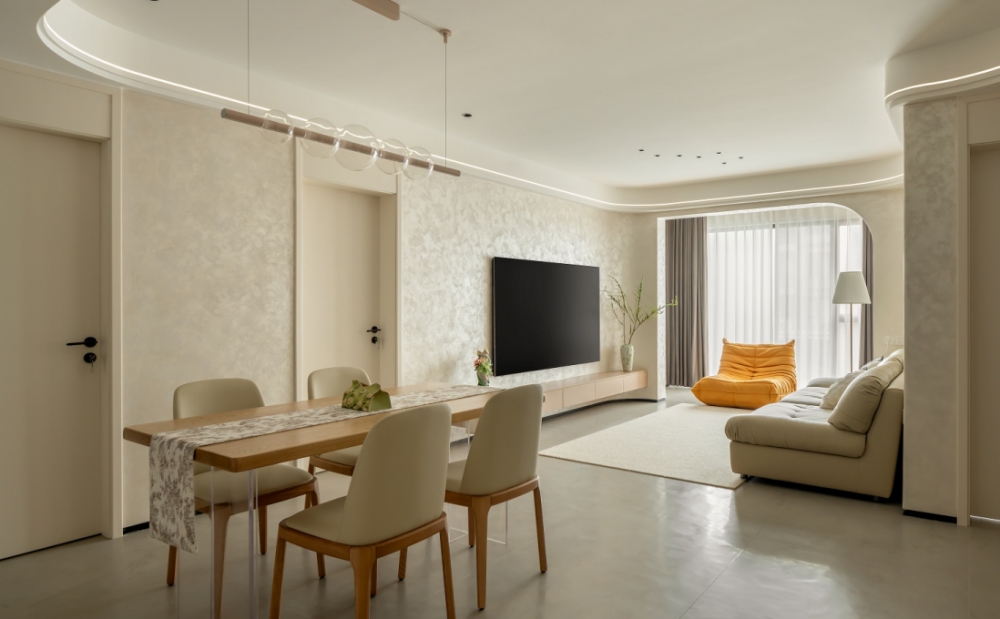 龙湖春江天镜85㎡奶油原木风