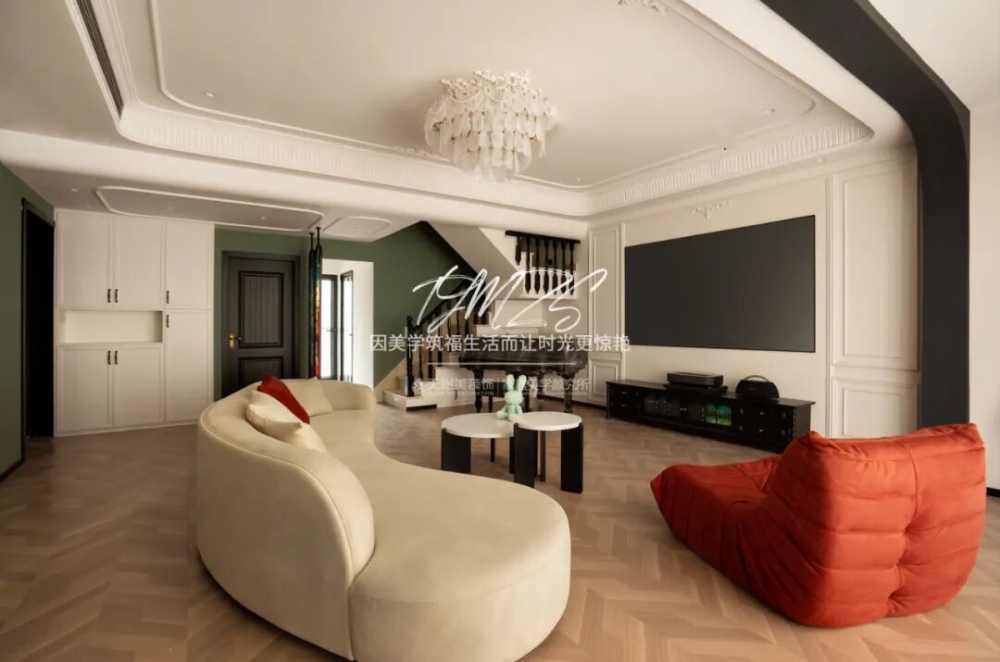 悦来170㎡法式复古风叠拼设计案例