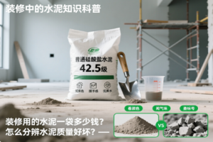 装修用的水泥一袋多少钱？怎么分辨水泥质量好坏？