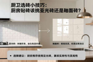 厨卫选砖小技巧：厨房贴砖该挑亚光砖还是釉面砖？