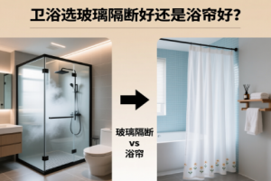 卫浴选玻璃隔断好还是浴帘好？