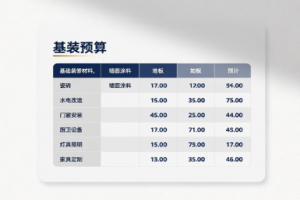 基装通常要花多少钱？完整项目预算表分享