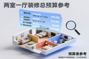 两室一厅装修大概需要多少钱？两室装修预算表参考