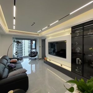 85平黑色系现代风装修风格