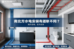 南北方水电安装有啥不同？南方走地，北方走顶