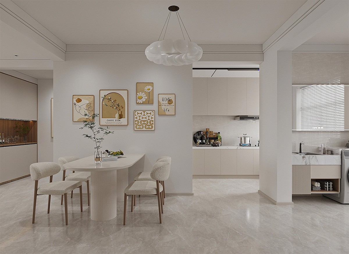 145平三室现代新极简装修效果图