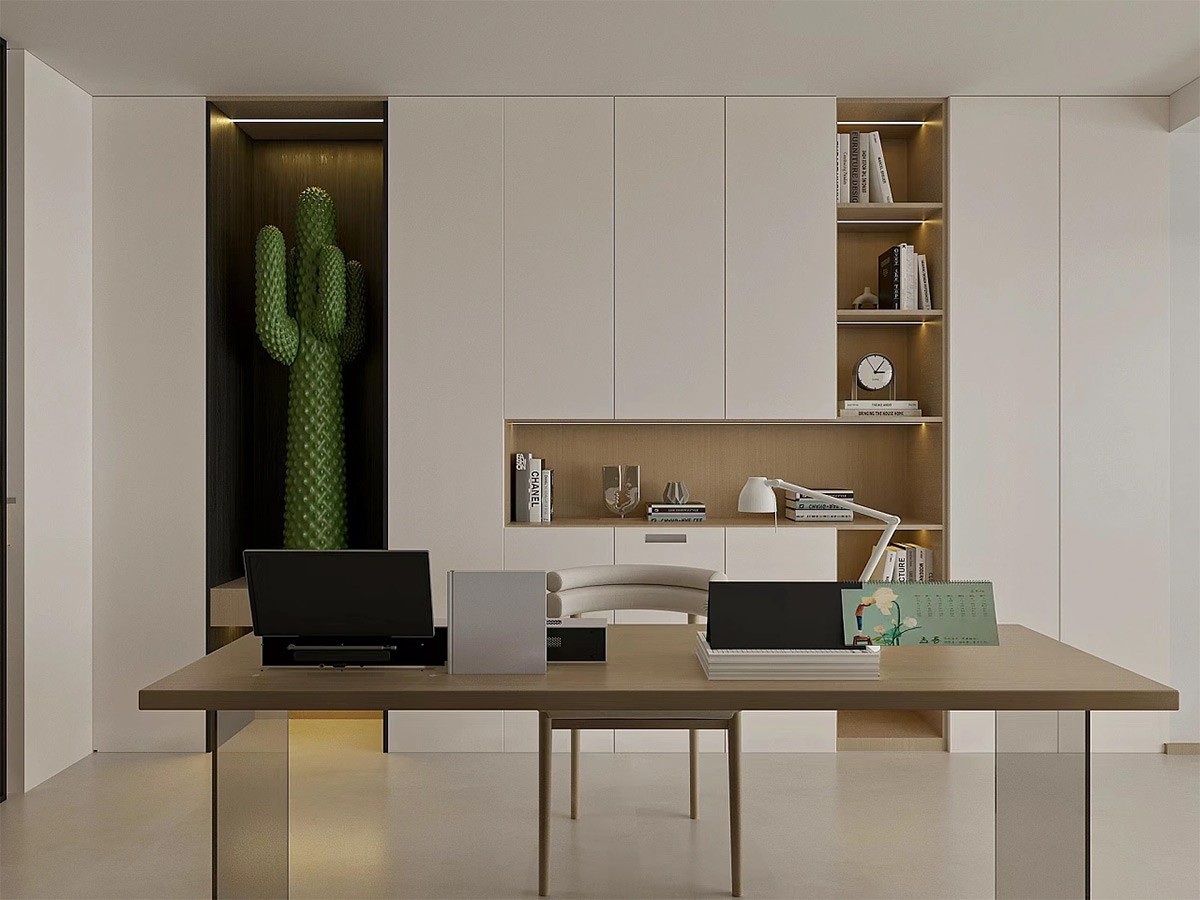 145平三室现代新极简装修效果图