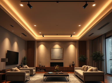 射灯和筒灯哪个更适合客厅？从光照效果到空间氛围的吊顶灯具选择攻略