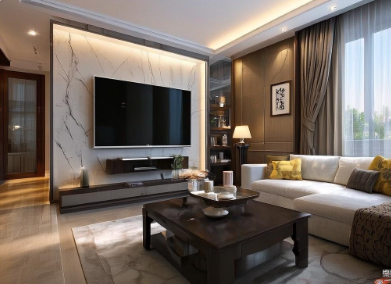 客厅与主卧的电视用壁挂式安装，高度该设多少合适？