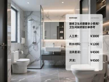 装修卫生间需要多少费用？卫生间装修报价单参考