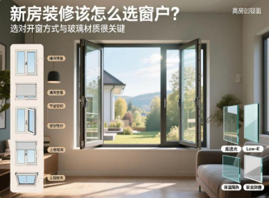 新房装修该怎么选窗户？选对开窗方式与玻璃材质很关键