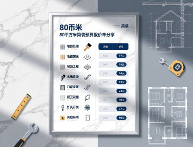 装修费用涵盖哪些部分?80平米简装预算报价单分享 装修费用涵盖哪些部分?80平米简装预算报价单分享
