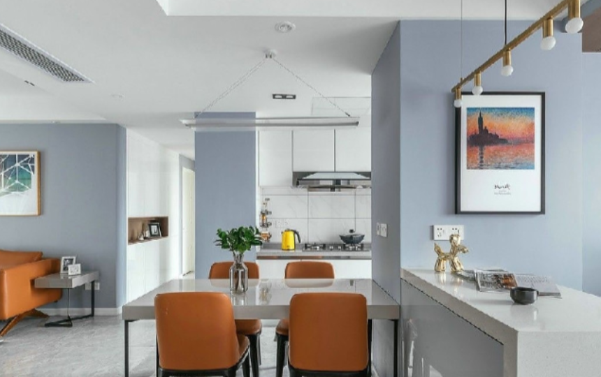 122㎡三室二厅现代简约风格装修效果图