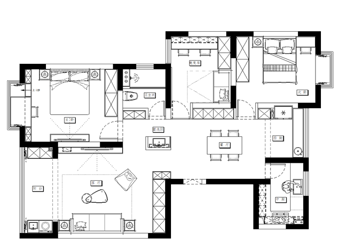 美家实景案例丨闵行116㎡简约风婚房设计