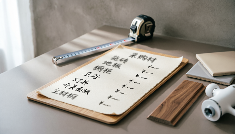 装修主材一般花费多少？一文看懂主材采购预算表